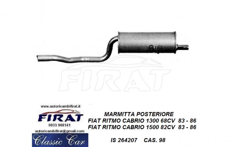 MARMITTA FIAT RITMO CABRIO POST. (264207)